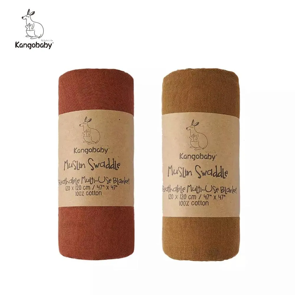 Organic Cotton Baby Swaddle Blankets - Set of 2