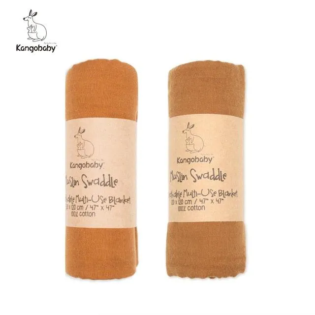 Organic Cotton Baby Swaddle Blankets - Set of 2