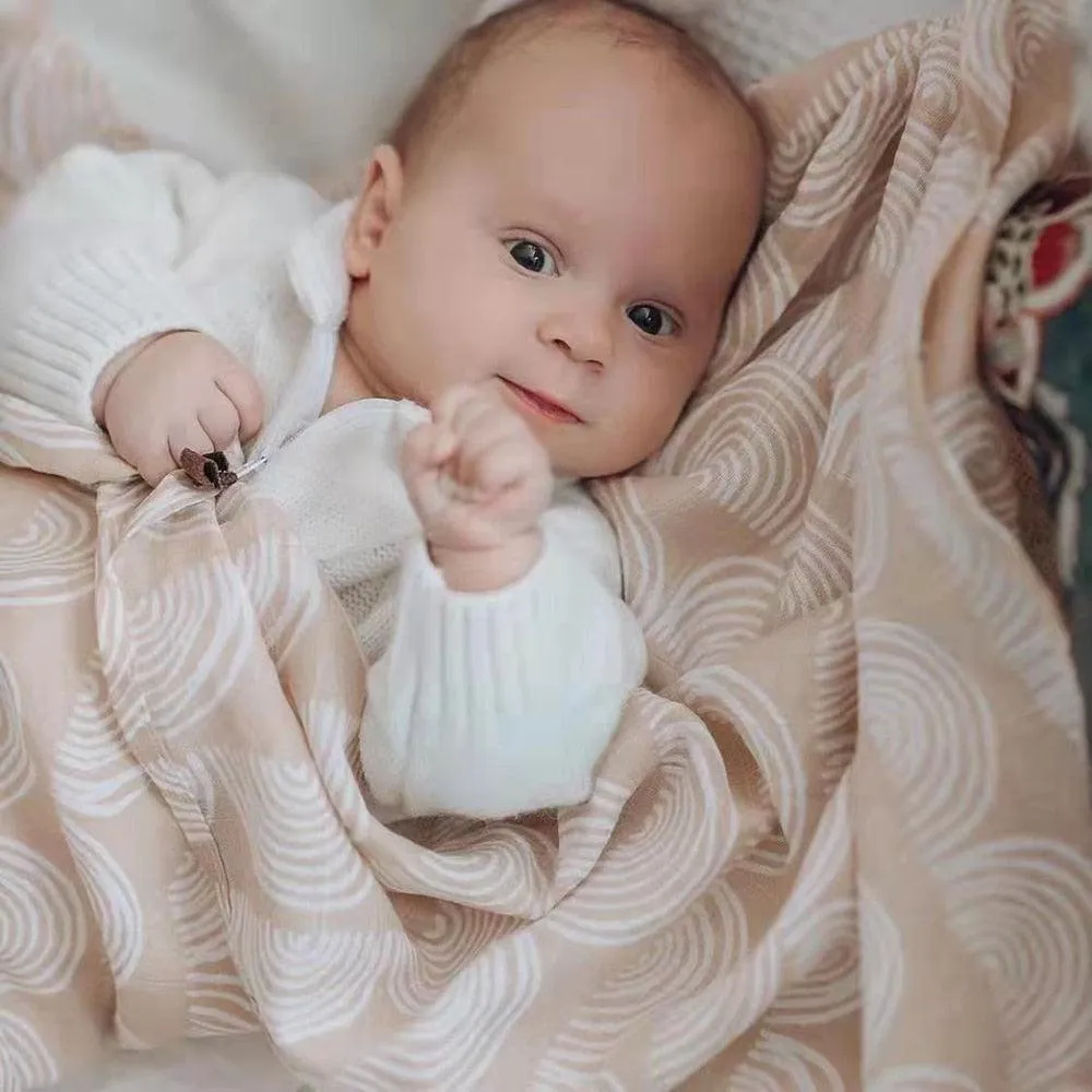 Organic Cotton Baby Swaddle Blankets - Set of 2