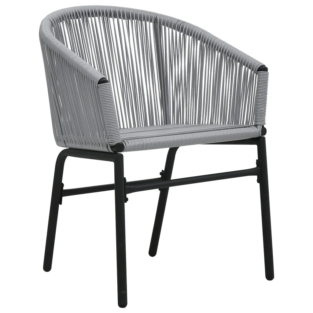 Patio Chairs 2 Pcs Wicker Patio Dining Chair with Cushion PE Rattan