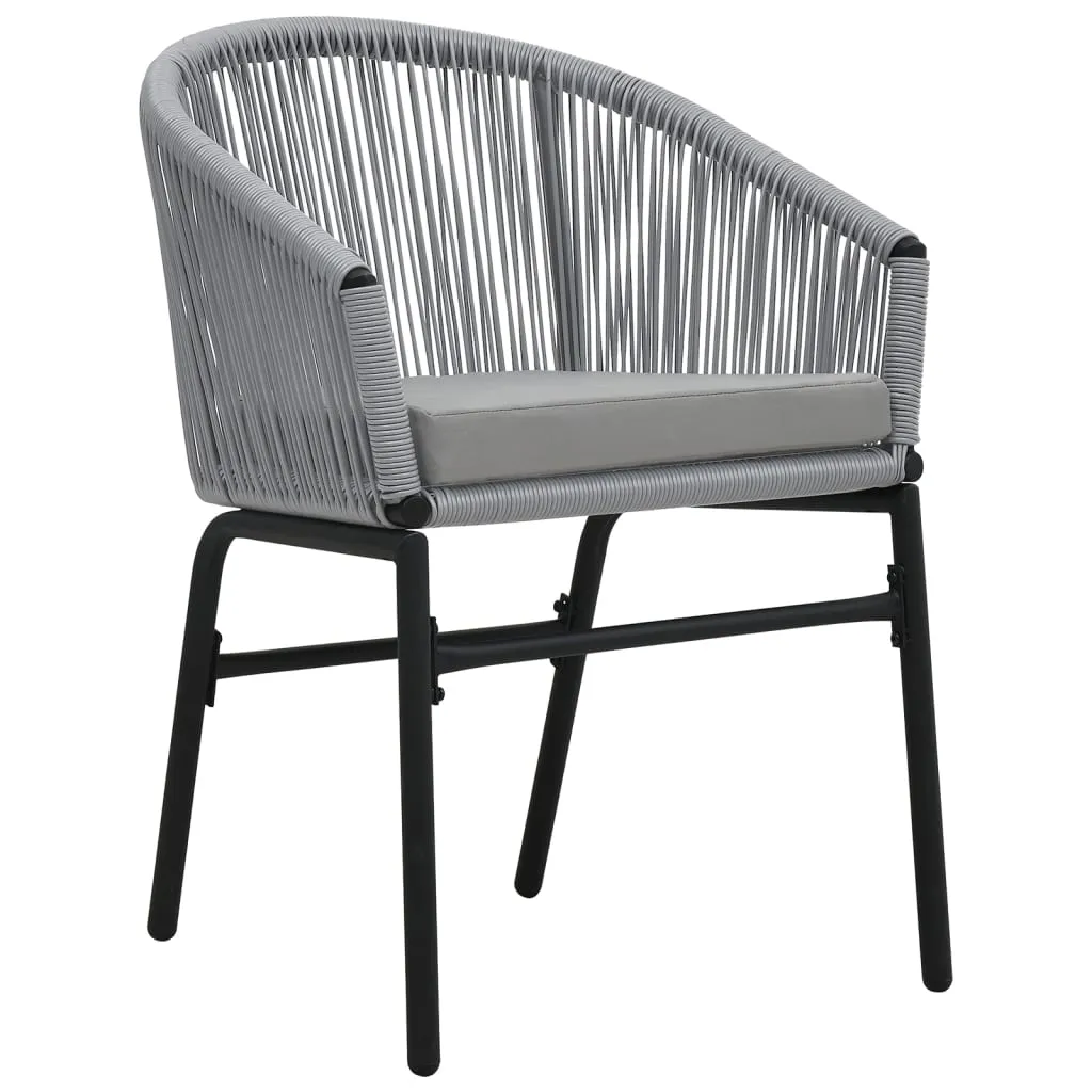 Patio Chairs 2 Pcs Wicker Patio Dining Chair with Cushion PE Rattan