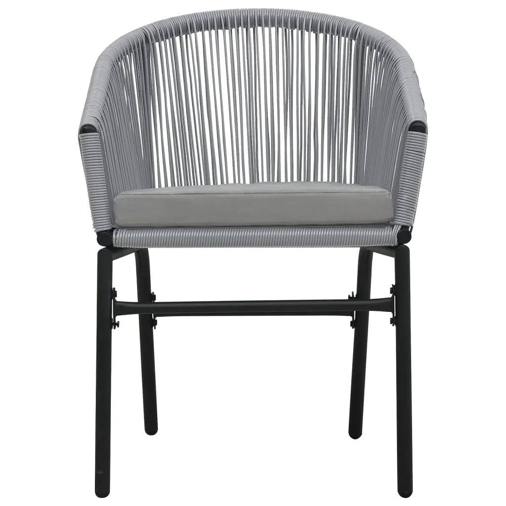 Patio Chairs 2 Pcs Wicker Patio Dining Chair with Cushion PE Rattan