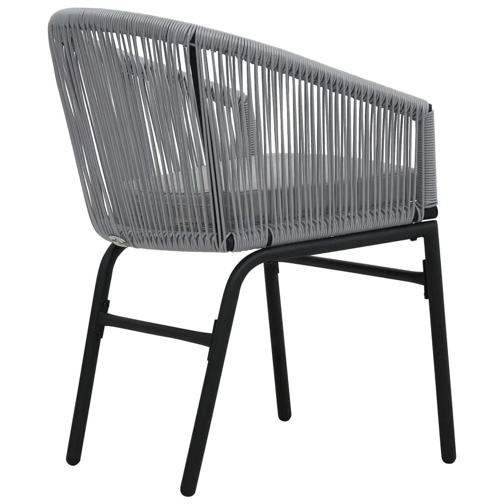 Patio Chairs 2 Pcs Wicker Patio Dining Chair with Cushion PE Rattan