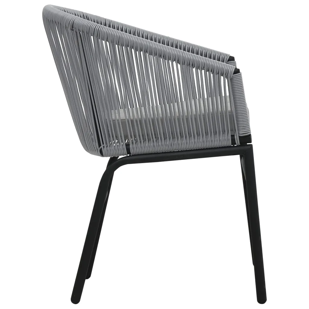 Patio Chairs 2 Pcs Wicker Patio Dining Chair with Cushion PE Rattan