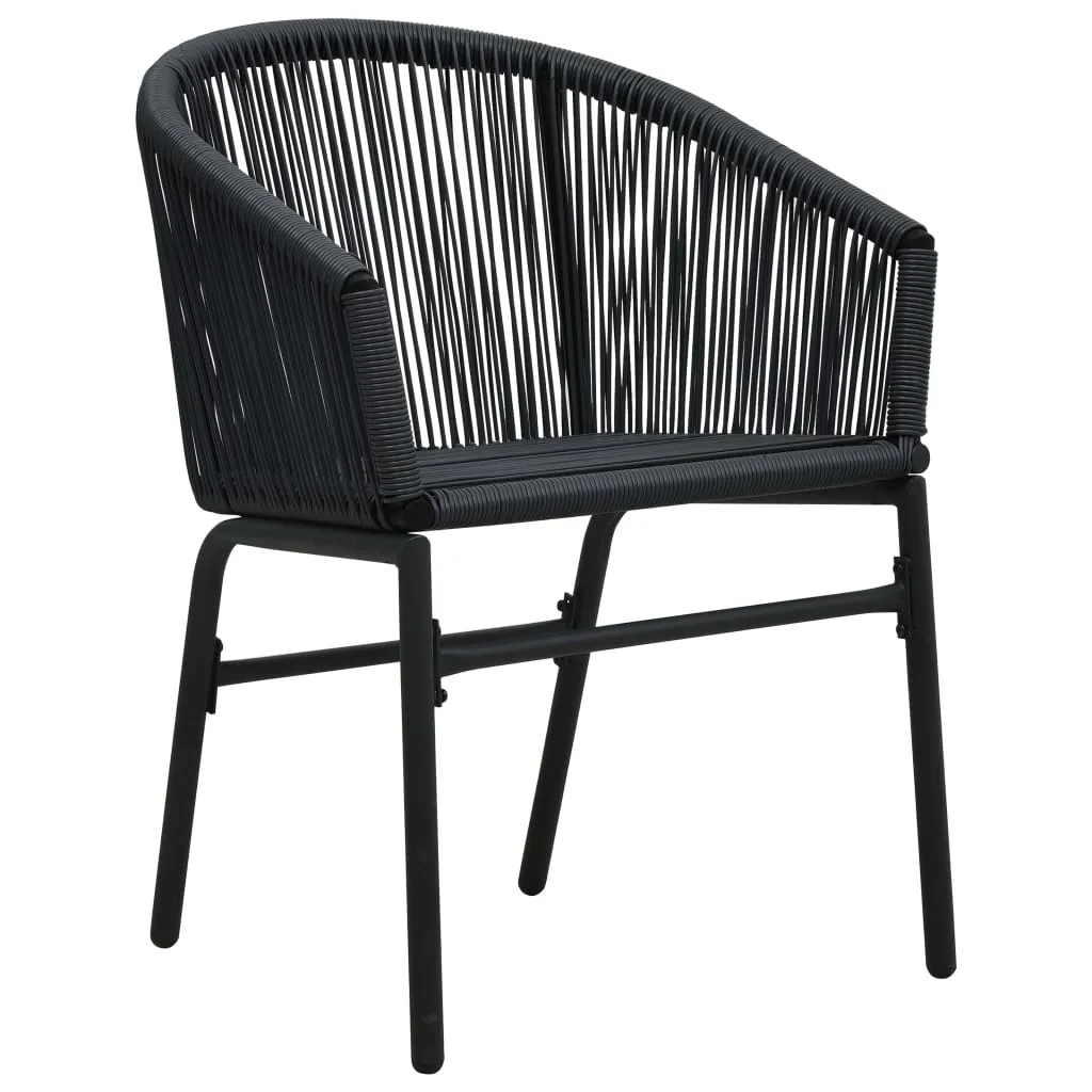 Patio Chairs 2 Pcs Wicker Patio Dining Chair with Cushion PE Rattan
