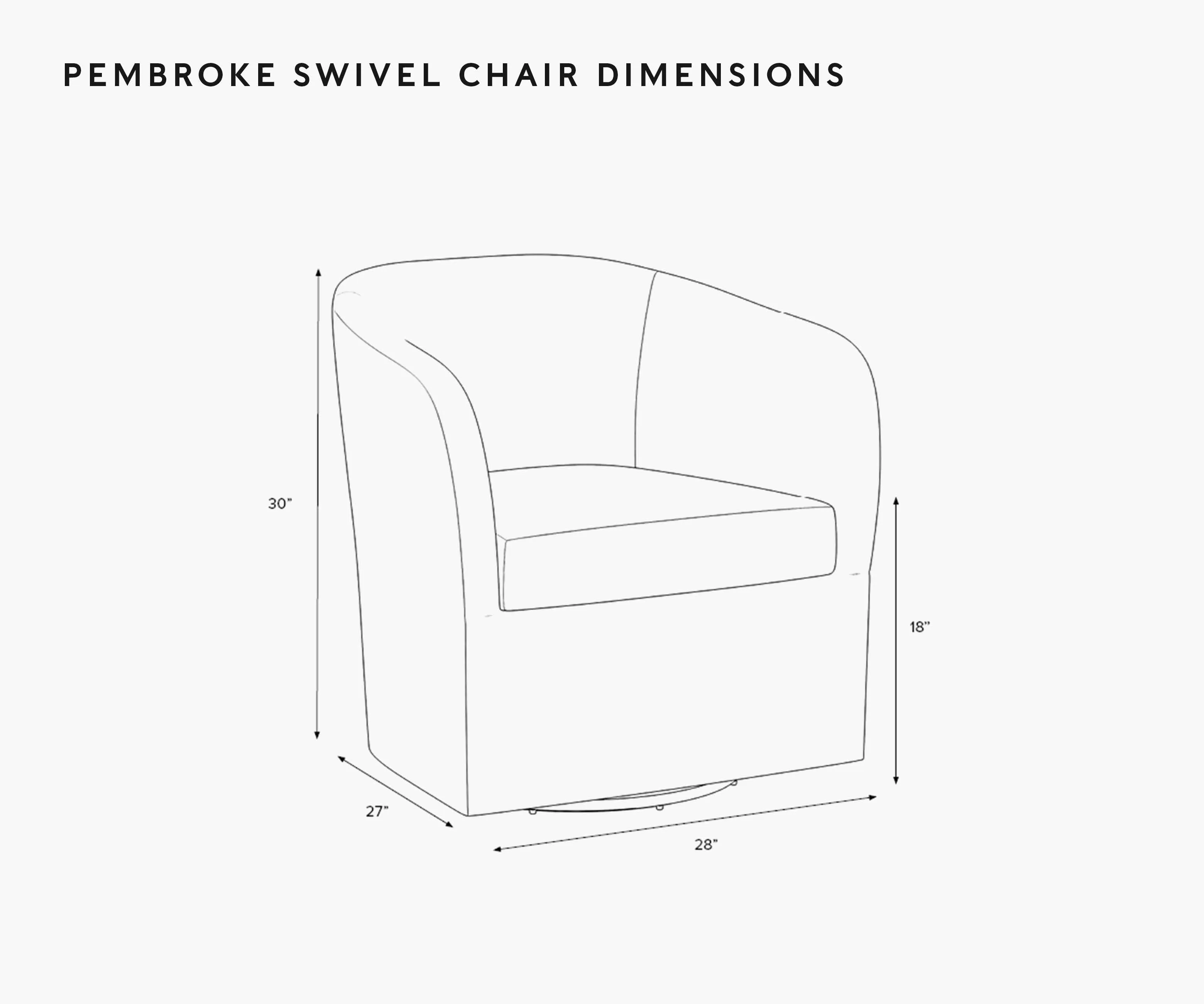 Pembroke Swivel Chair - Menagerie