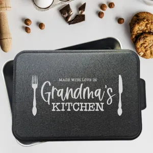 Personalized Cake Pan with Laser Engraved Lid | Utensils Design