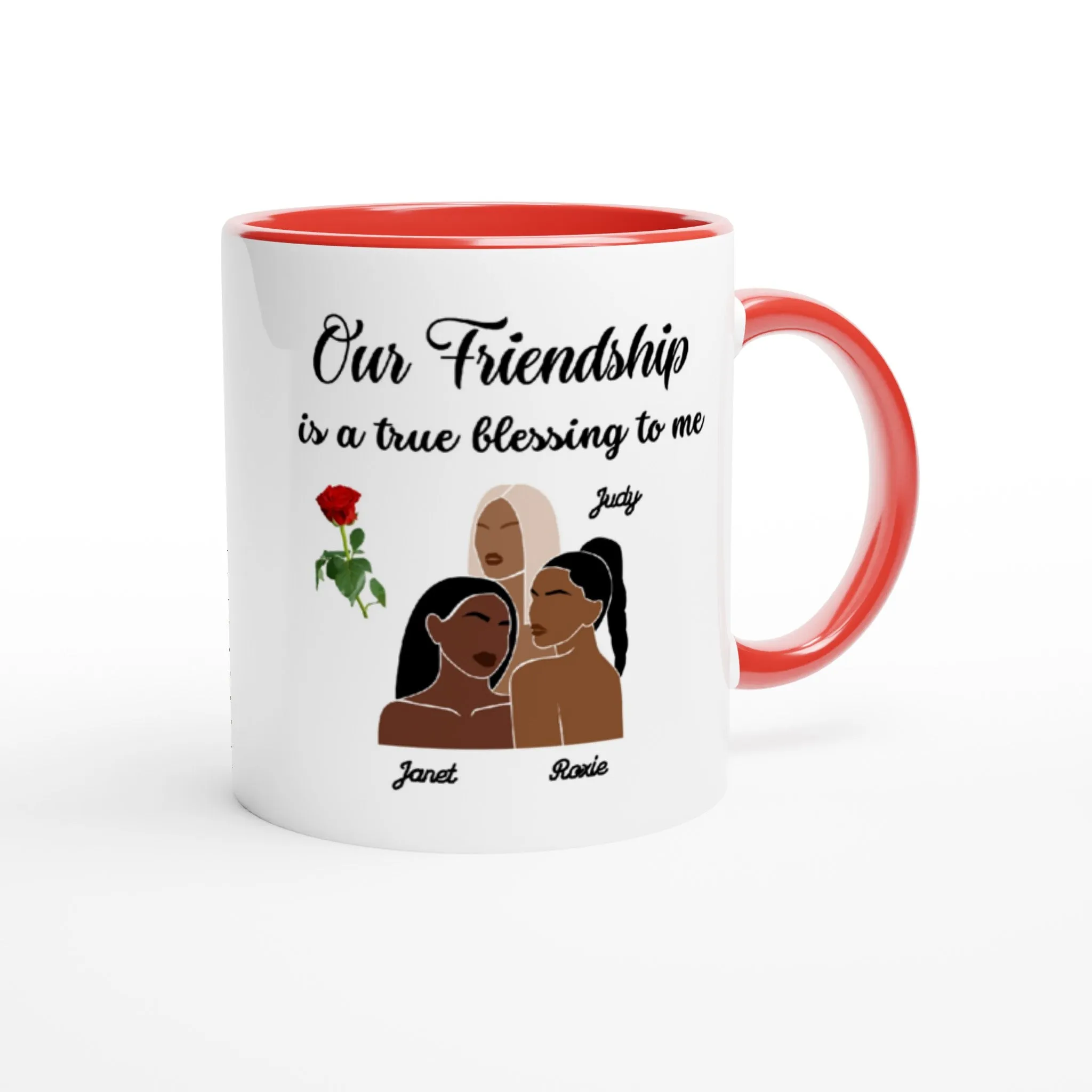 Personalized (Option) White 11oz Ceramic Mug with Color Inside