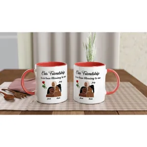 Personalized (Option) White 11oz Ceramic Mug with Color Inside