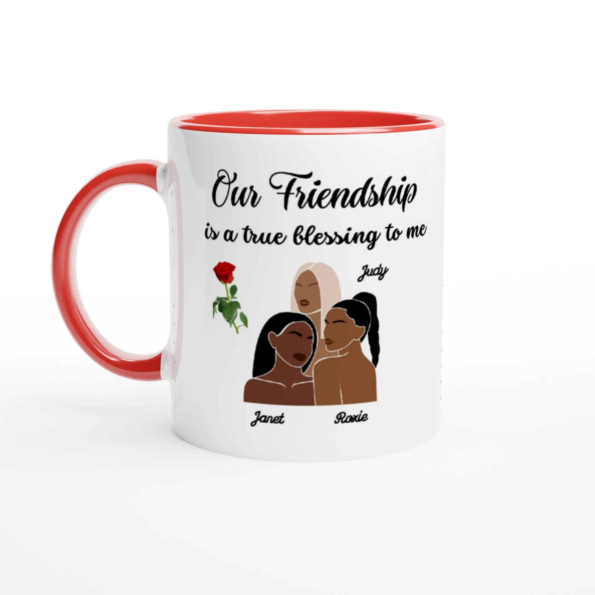 Personalized (Option) White 11oz Ceramic Mug with Color Inside