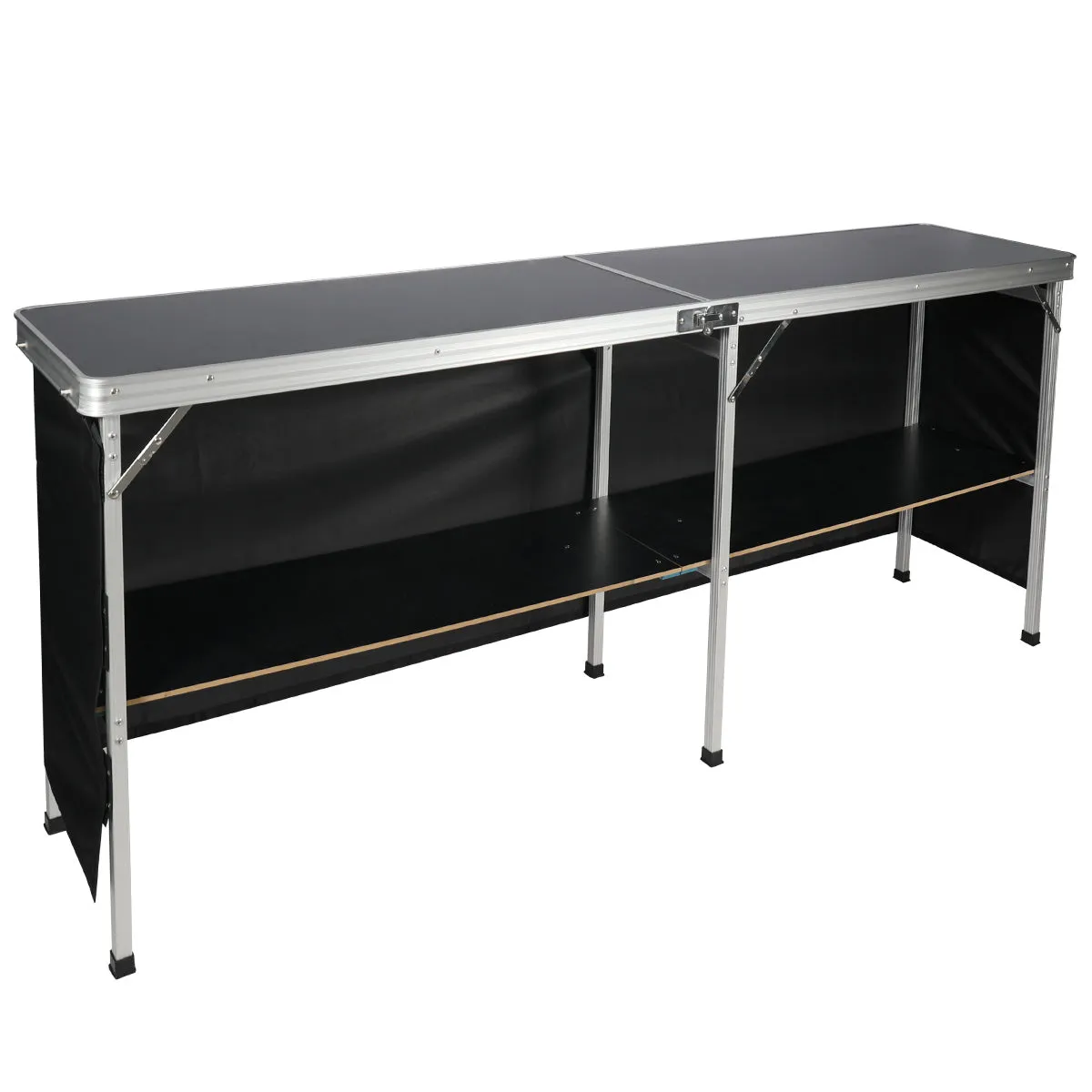 Portable Bar Table with Double Layer for Party