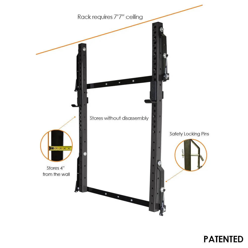 Profile® PRO Folding Squat Rack 1" Pin