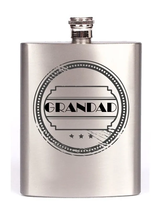 Pure Essence Greetings Personalised Grandad Hip Flask