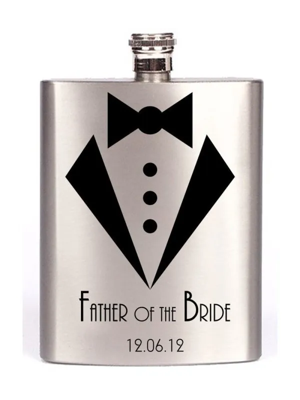Pure Essence Greetings Personalised Wedding Hip Flask