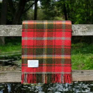 Pure Wool Blanket in Maple Leaf Tartan