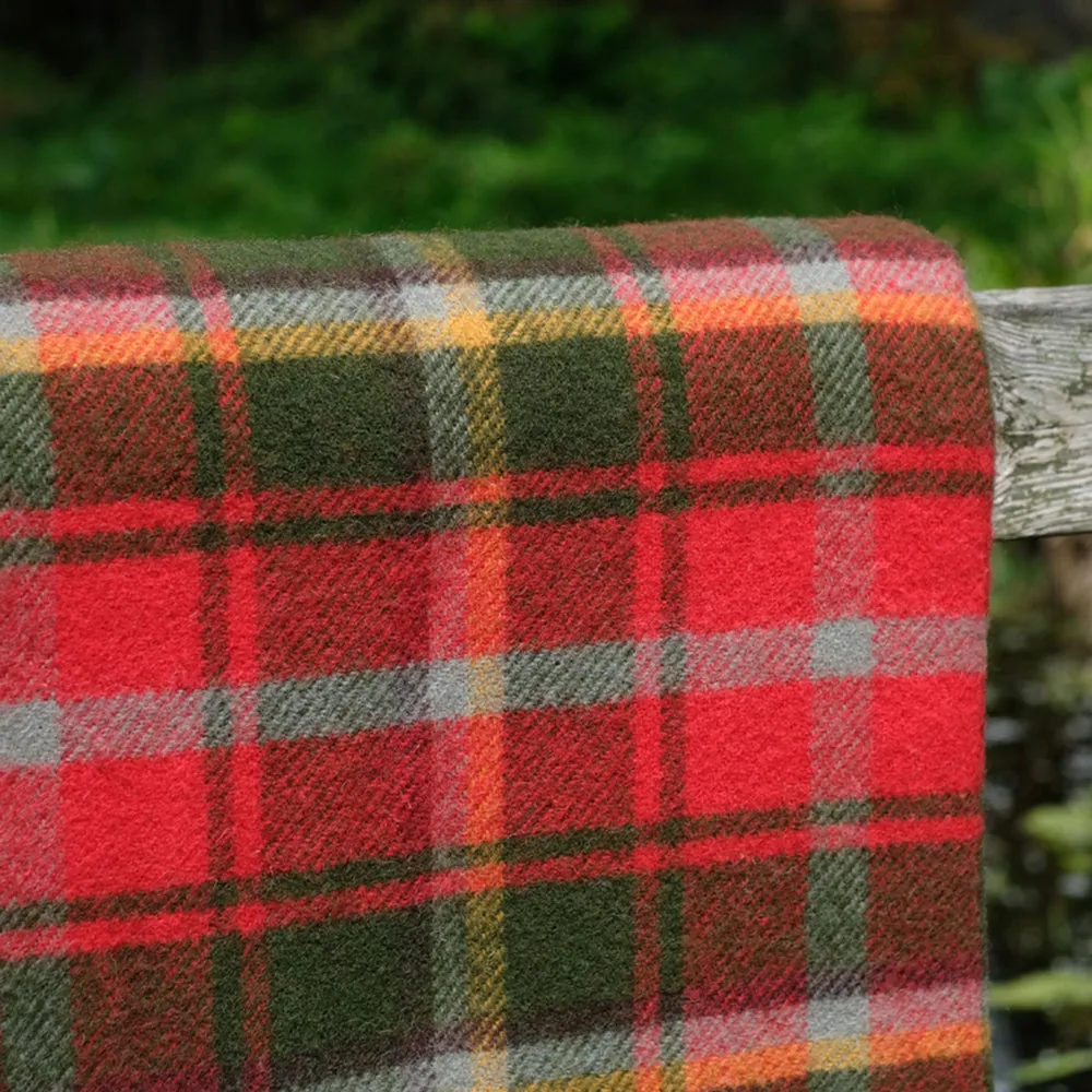 Pure Wool Blanket in Maple Leaf Tartan