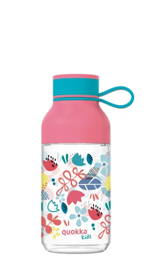 Quokka ICE KIDS WITH STRAP - FLOWERS 430 ML