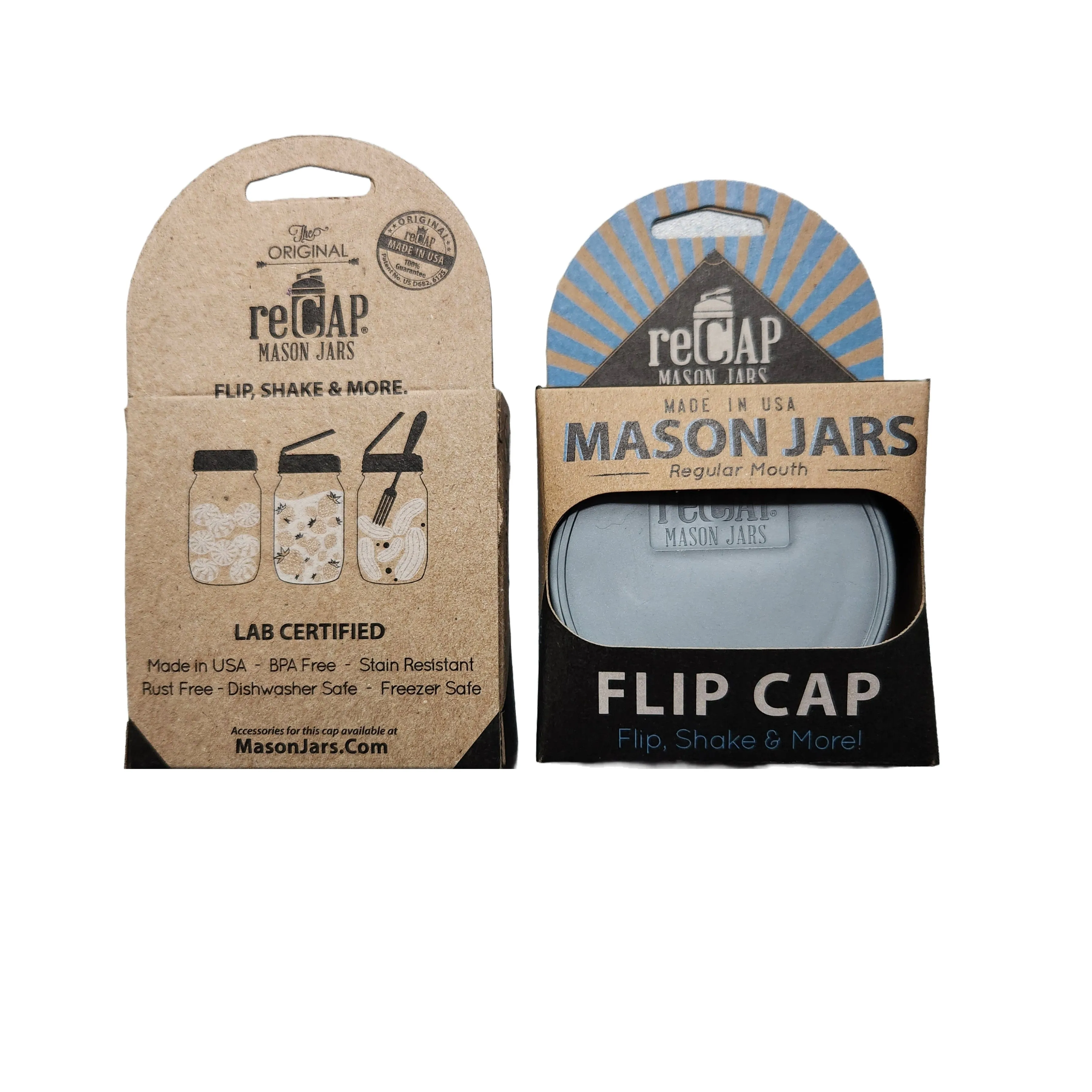 ReCAP Mason Jar Flip Cap - Silver