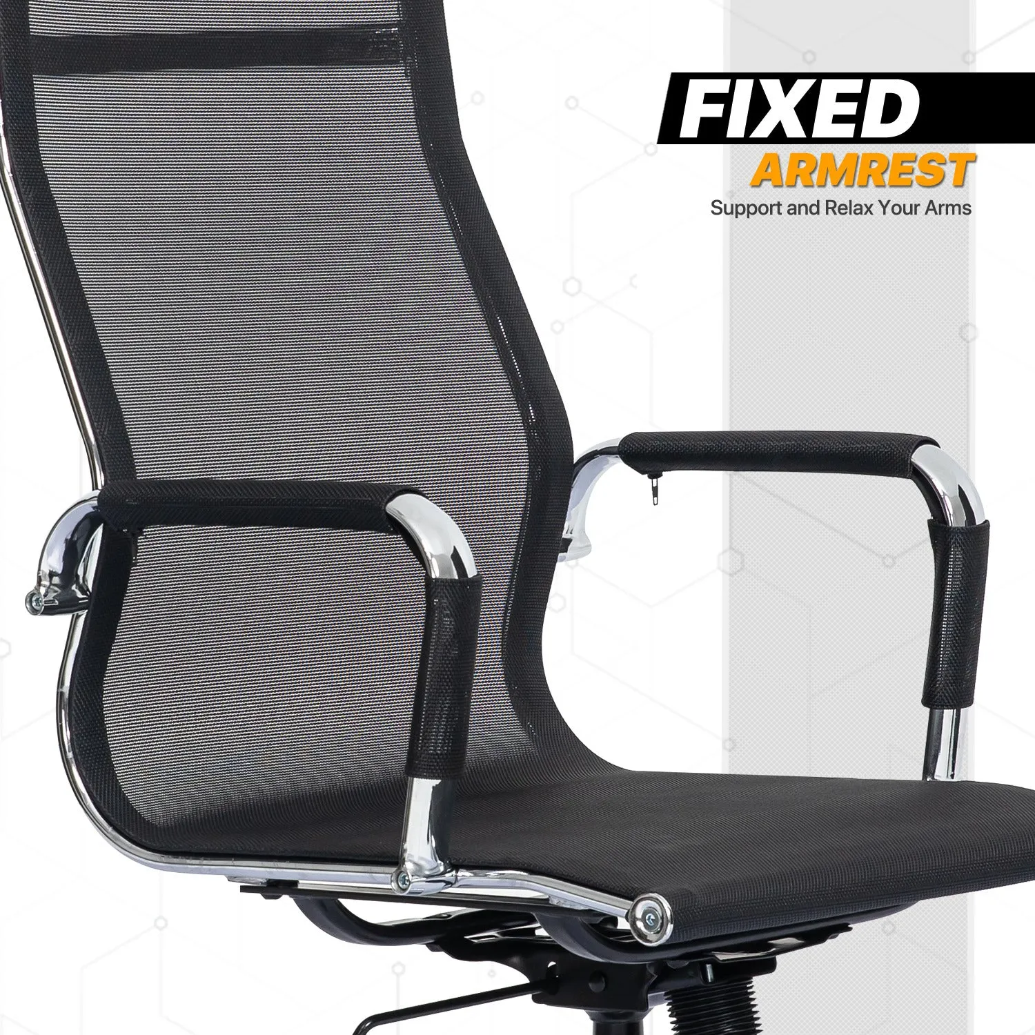 Ribbed Conference Chair - Black - 29" x 47" Studded Mat Set