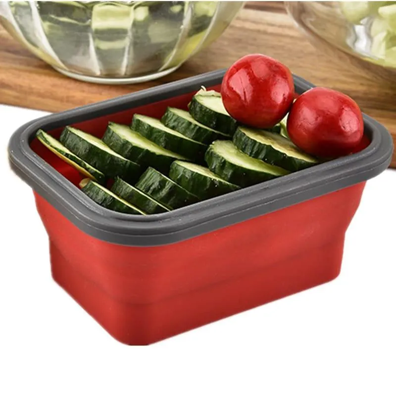 Set Collapsible Silicone Lunch Boxes