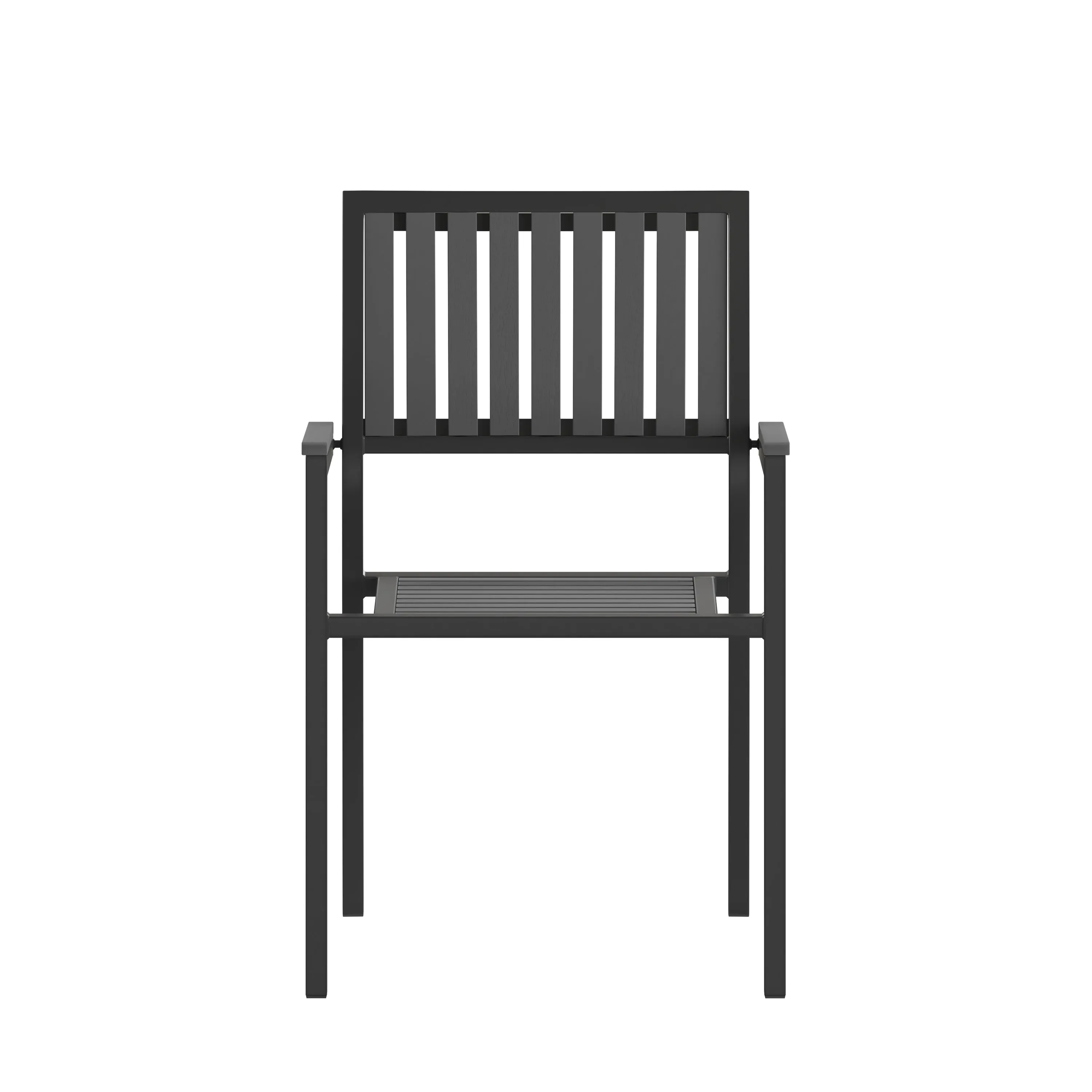 Set of 2 Commercial Grade Stackable Patio Club Chairs