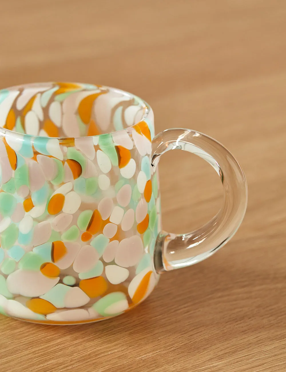 Set of 2 Confetti Glass Mugs