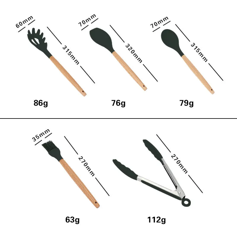 Silicone Kitchen Utensils Set