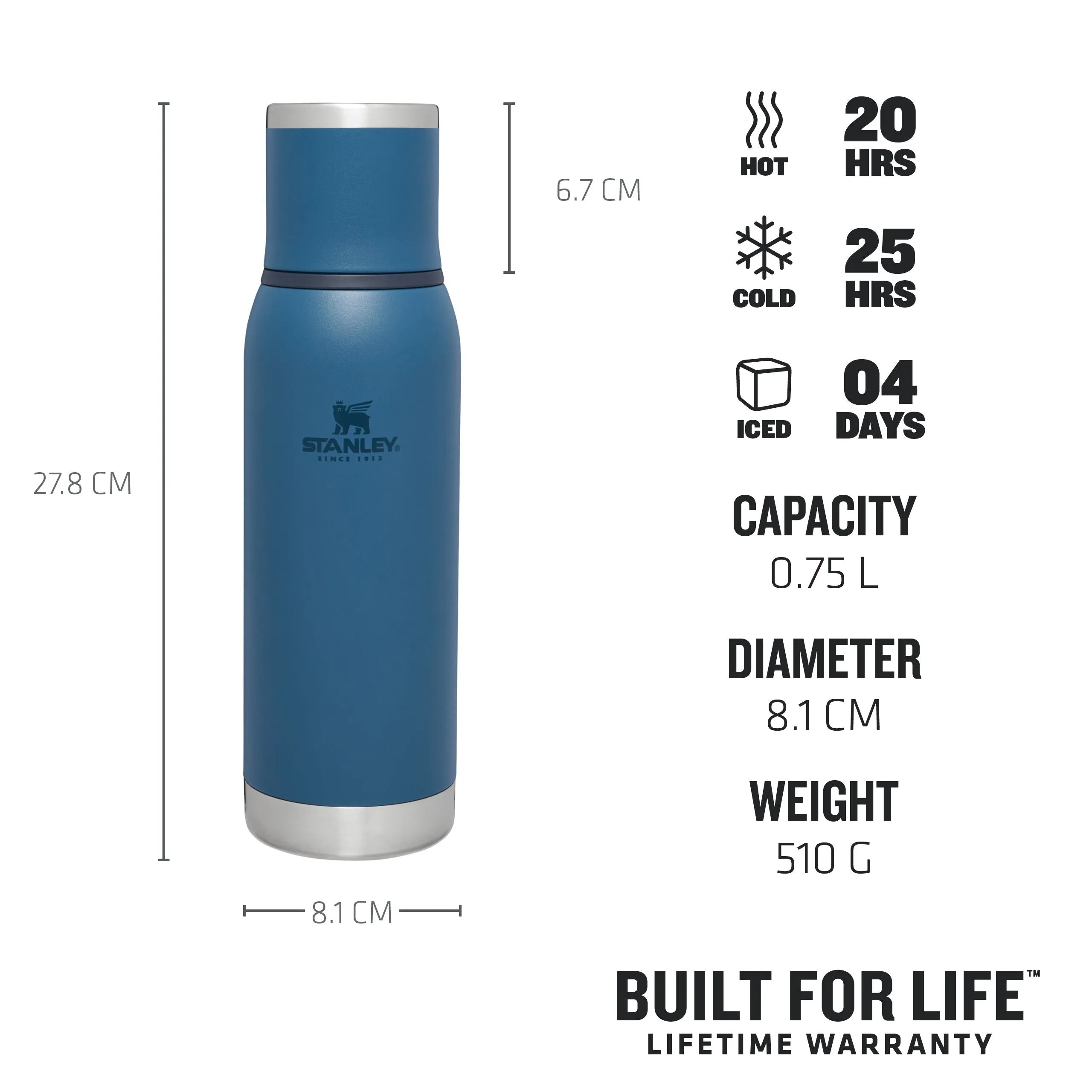 Stanley Flask Adventure To Go Bottle 0.75L Abyss