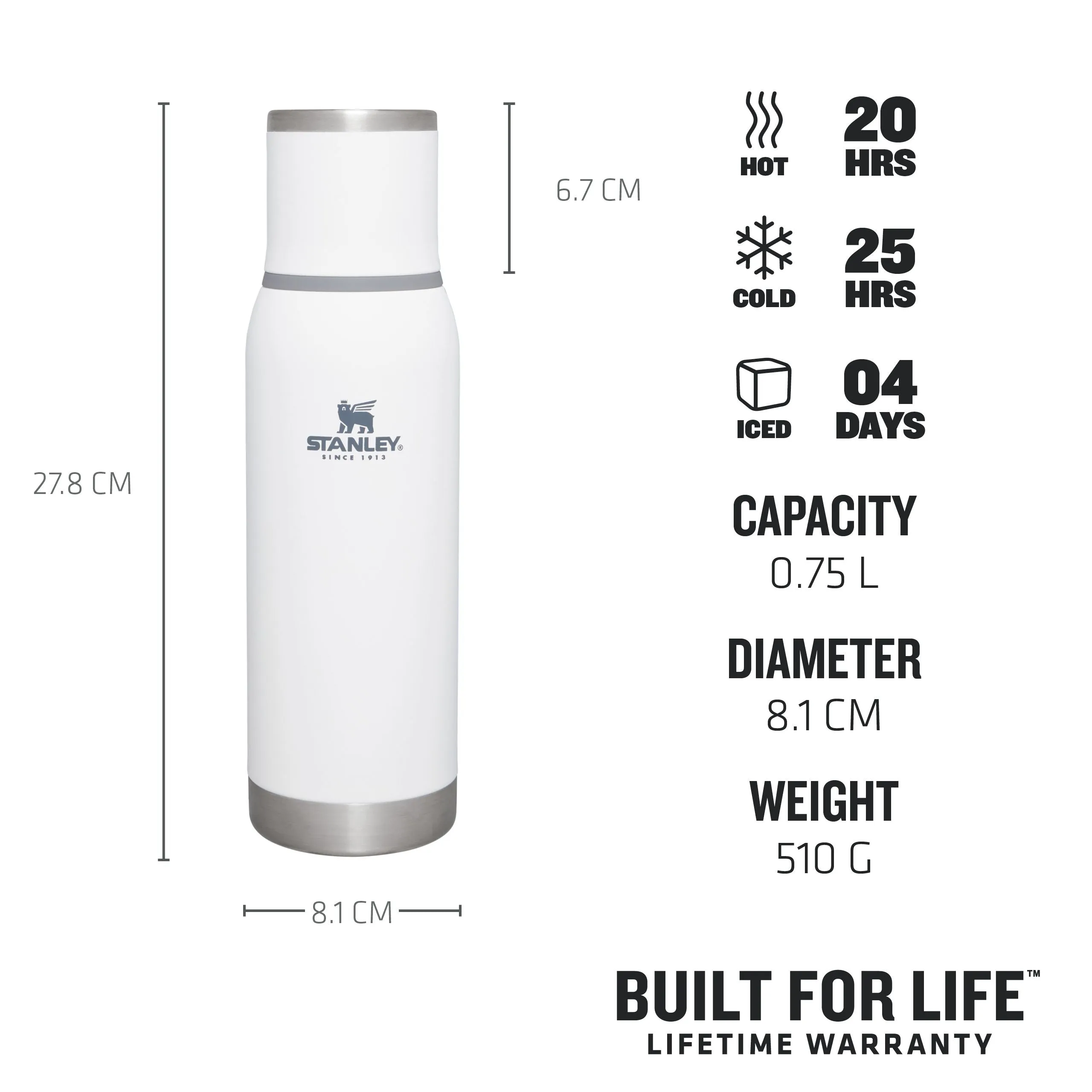 Stanley Flask Adventure To Go Bottle 0.75L Polar