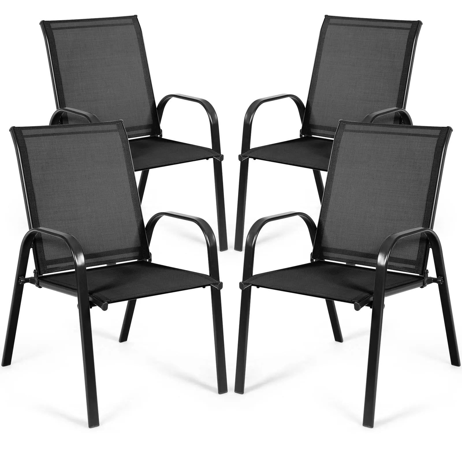 Tangkula Patio Dining Chairs, Outdoor Bistro Chairs
