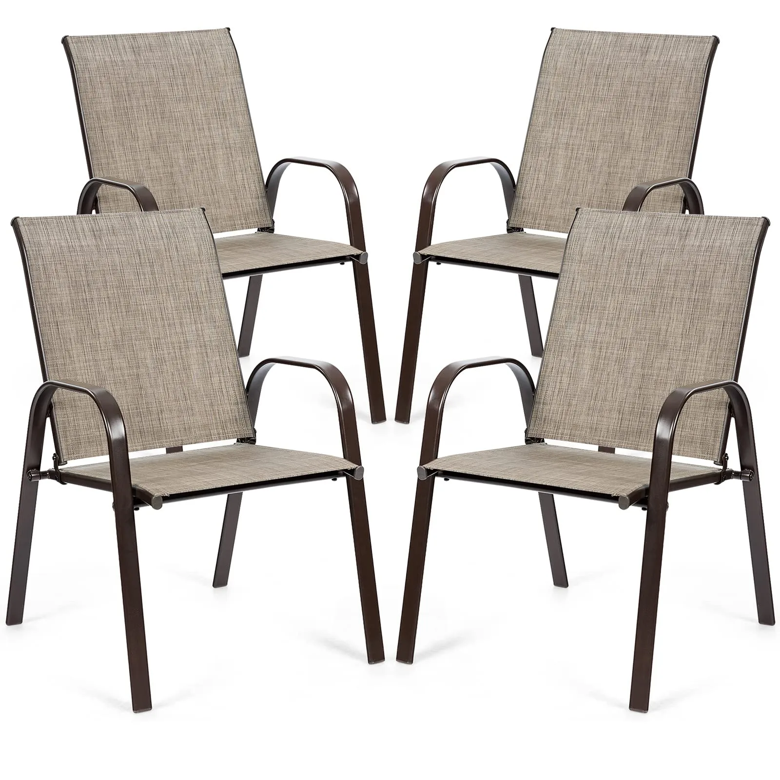 Tangkula Patio Dining Chairs, Outdoor Bistro Chairs