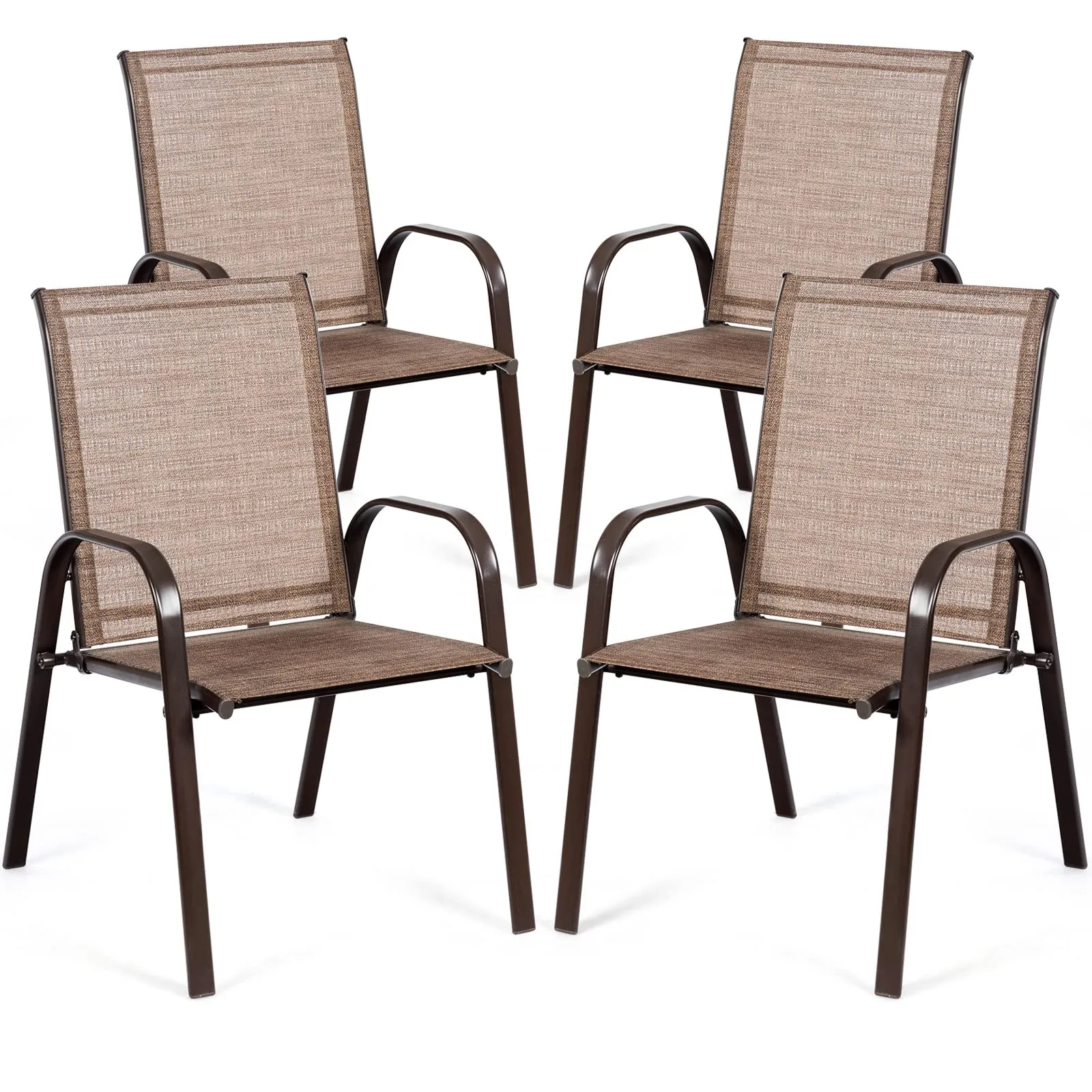 Tangkula Patio Dining Chairs, Outdoor Bistro Chairs