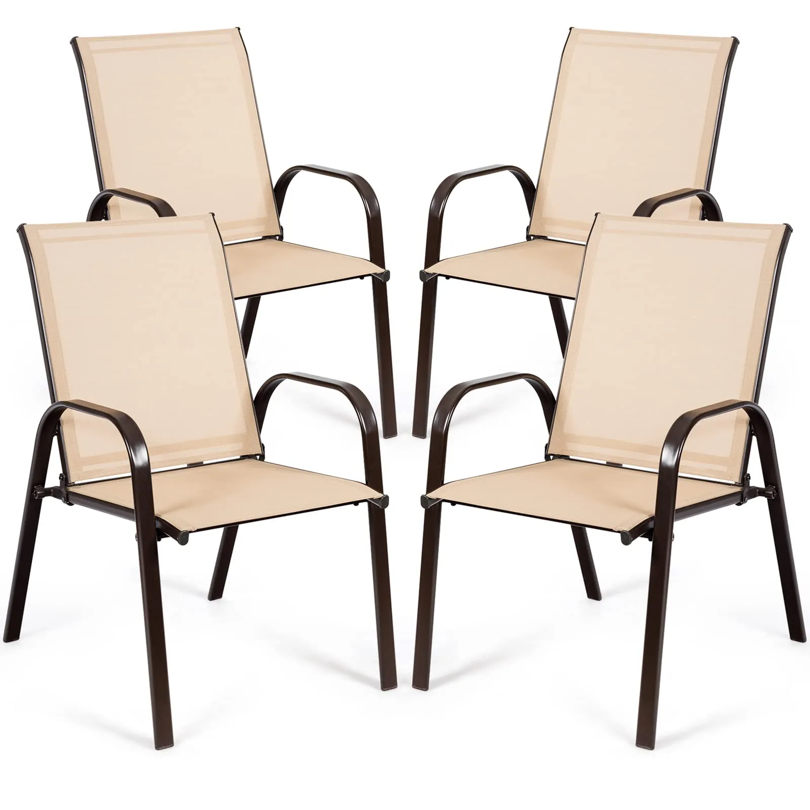 Tangkula Patio Dining Chairs, Outdoor Bistro Chairs
