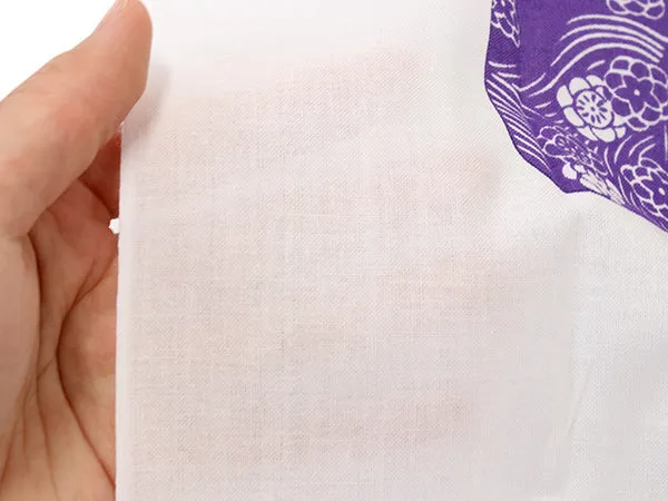 Tenugui, Japanese traditional towel / Cotton Cloth - Ukiyoe, Purple Oiran