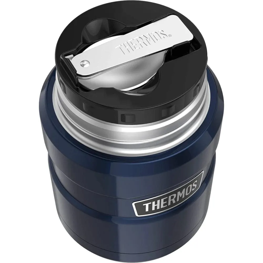 Thermos King Stainless Steel Insulated Food Jar With Folding spoon 470ml