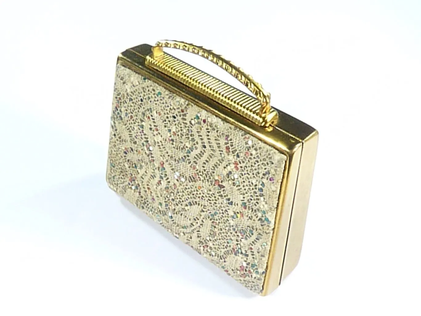 Unused Mascot Musical Handbag Powder Compact 1950s Rare