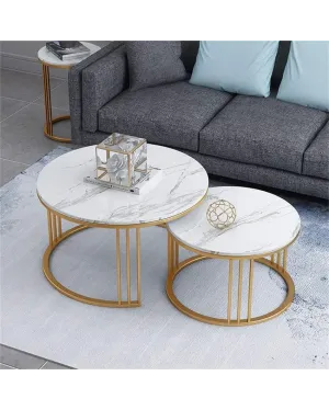 Vintage 3 Pipe Center Nesting Table | Set of 2