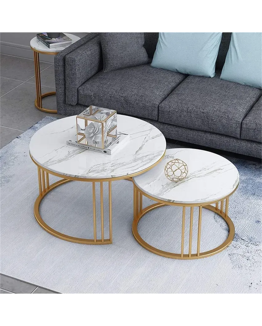 Vintage 3 Pipe Center Nesting Table | Set of 2