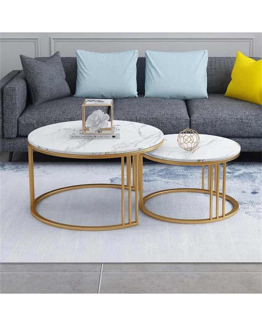 Vintage 3 Pipe Center Nesting Table | Set of 2