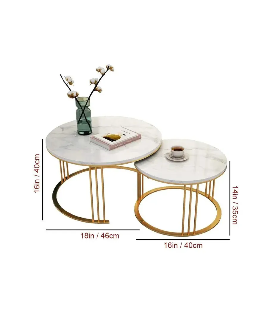 Vintage 3 Pipe Center Nesting Table | Set of 2
