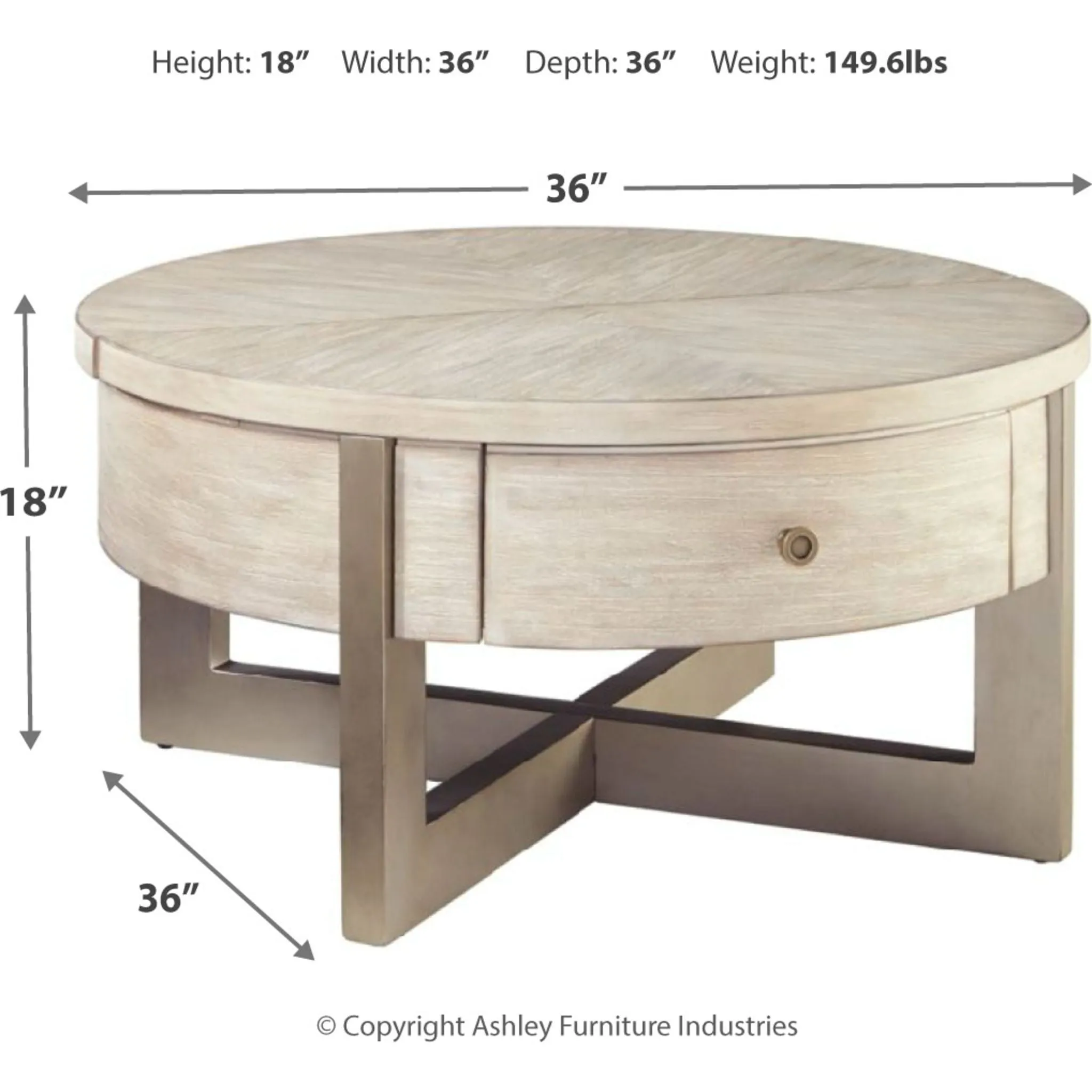 Vreeland Coffee Table - Whitewash