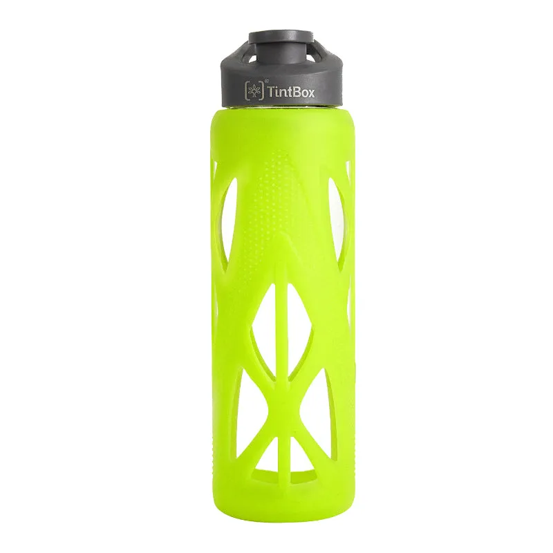 Wego Glass Bottle With Silicon Sleeve (750 ML) - Atomic Green