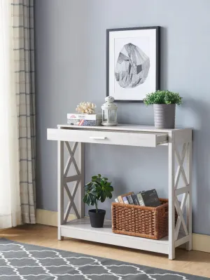 White Oak Wood Storage Console Table- Model 18039B