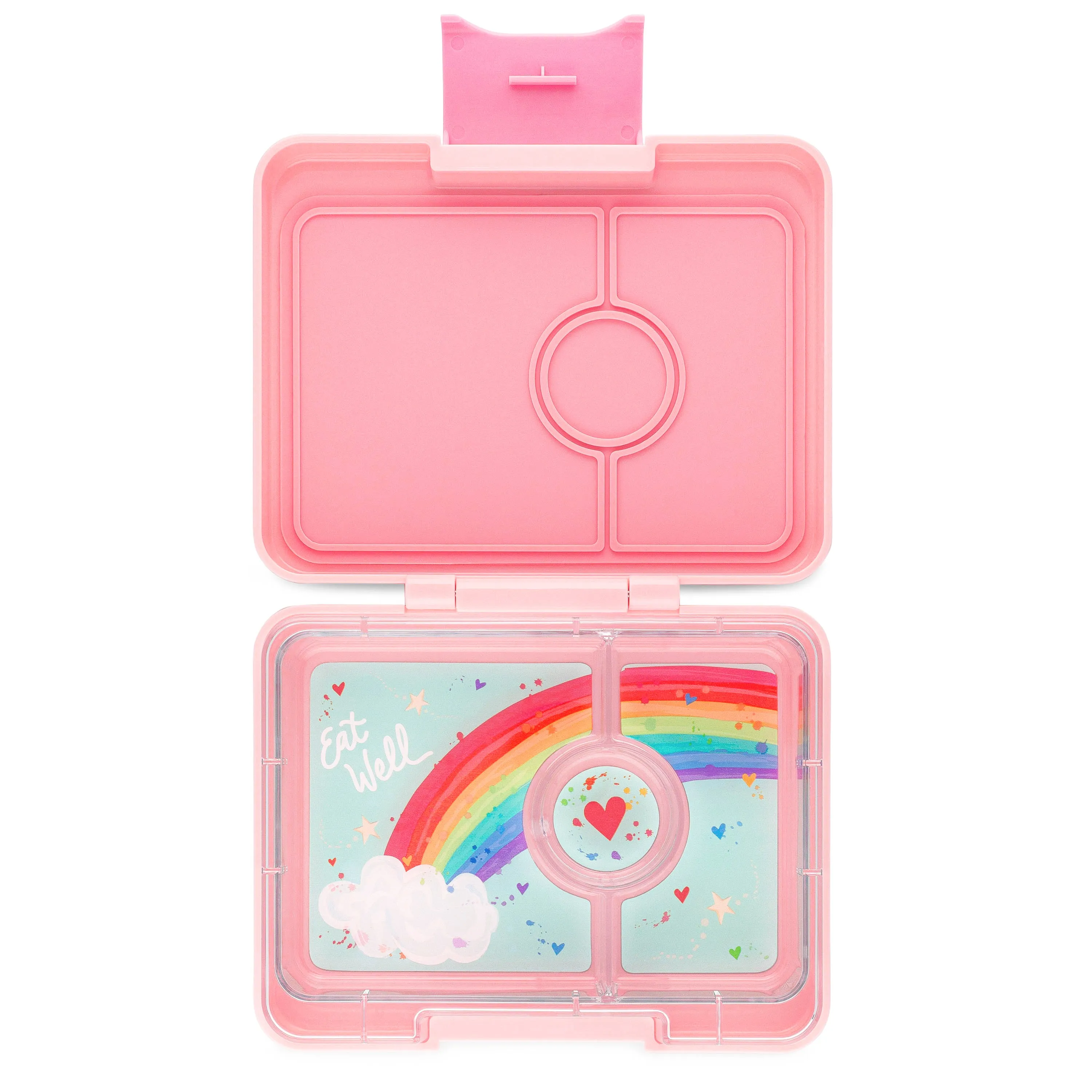 Yumbox Mini Snack 3-Compartment Lunch Box - Coco Pink Rainbow