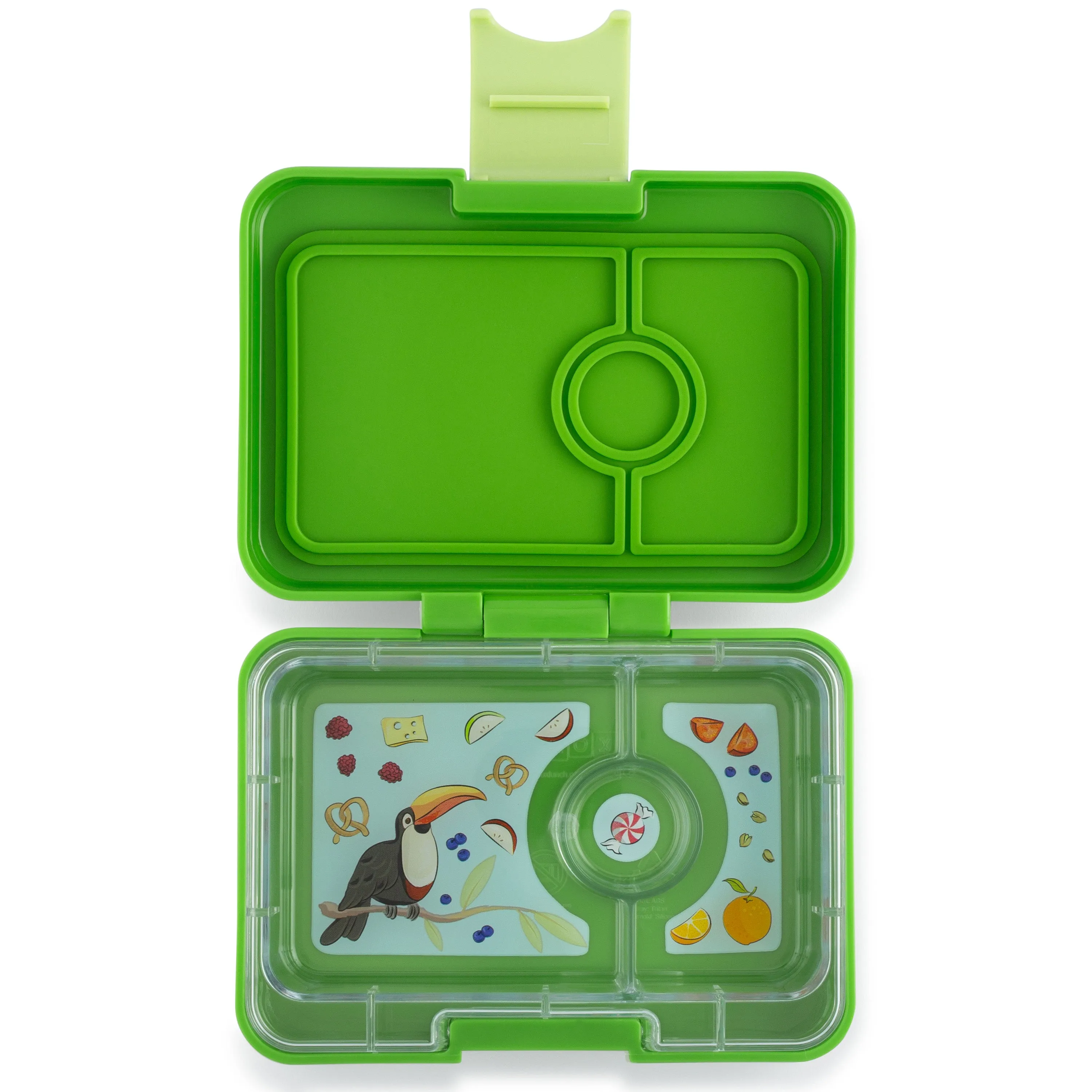 Yumbox Mini Snack Cilantro Green 3 Compartment Lunch Box