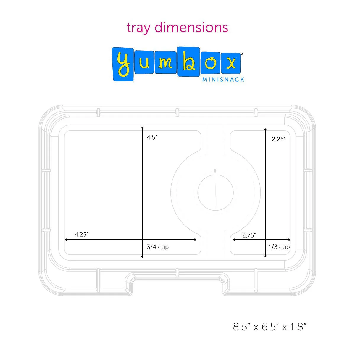 Yumbox Mini Snack Saffron Orange 3 Compartment Lunch Box