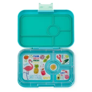 Yumbox Tapas Antibes Blue Flamingo 4 Compartment Lunch Box