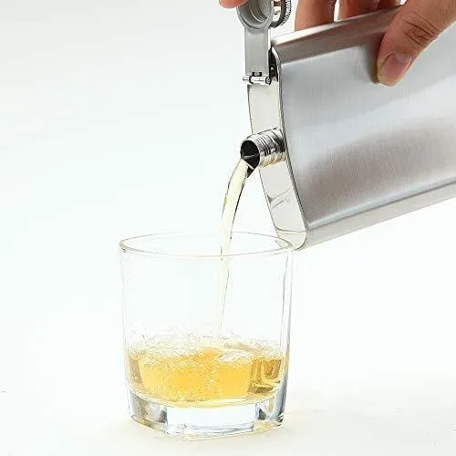 YWQ Solid Flasks Stainless Steel Flask & Funnel Set, 8 oz